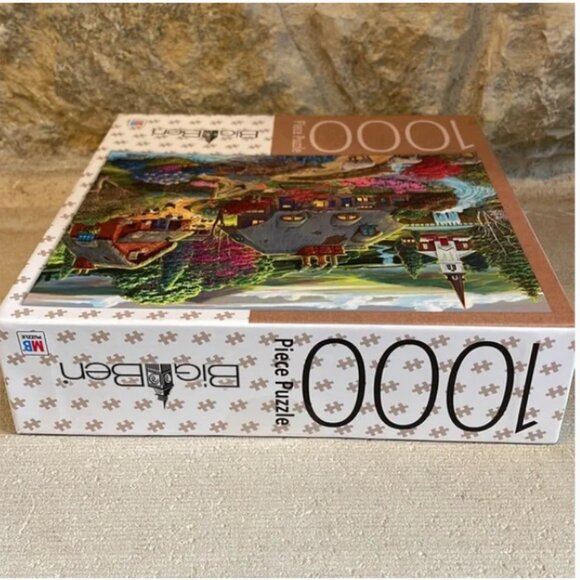 New Sealed Country Cottage 1000 piece puzzle Big Ben Milton Bradley Hasbro - Picture 5 of 6